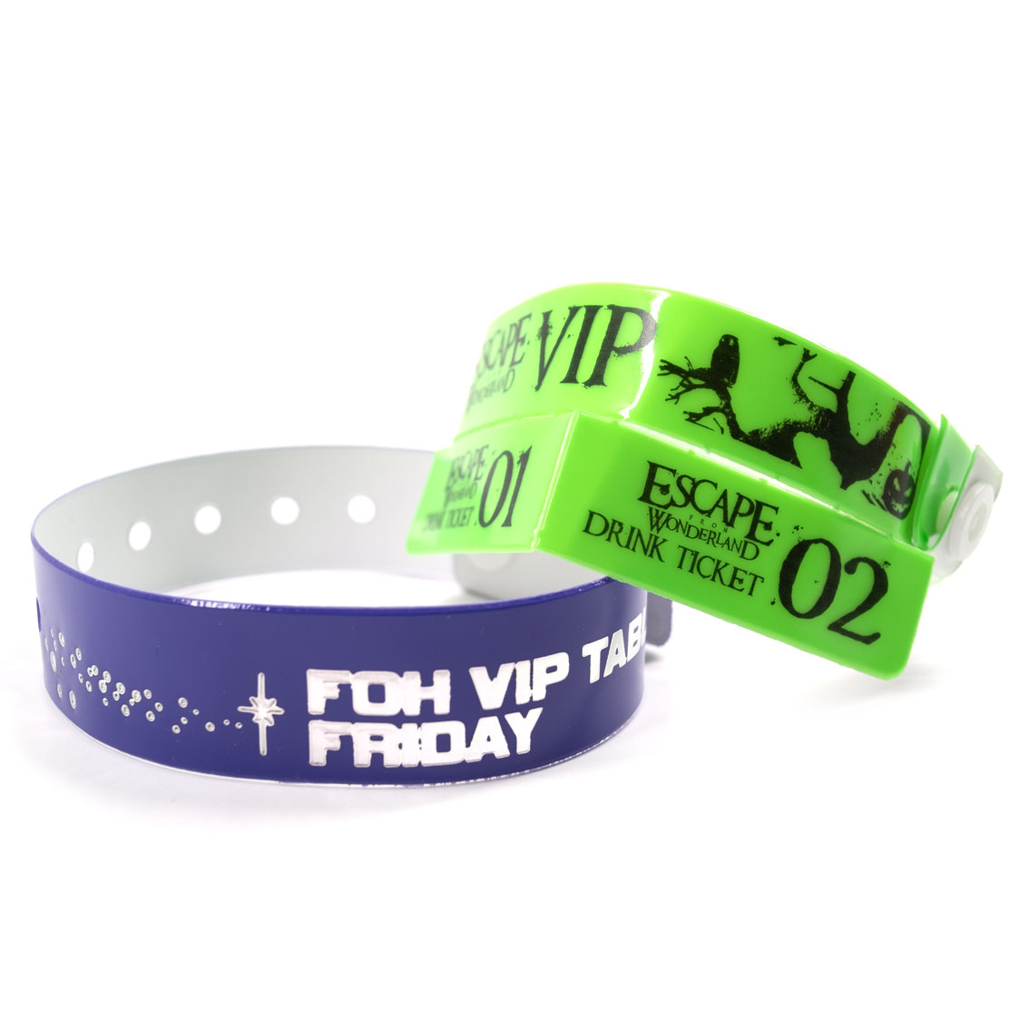 Custom Tabbed Vinyl Wristbands